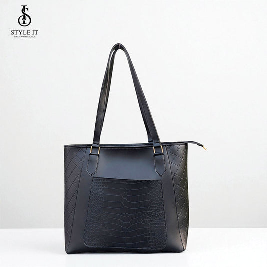 Luxe Elegance Black Tote