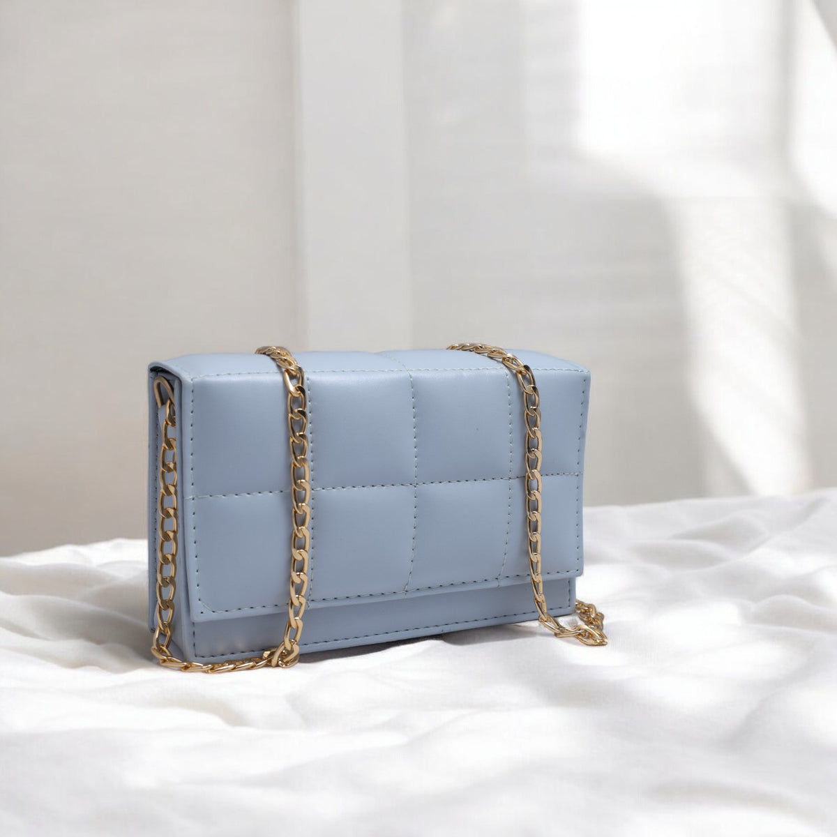 LuxeCross Sky Blue Crossbody Bag