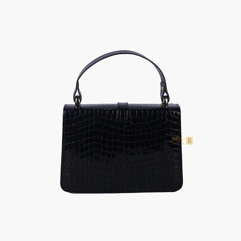 Puffer Black Crossbody Handbag