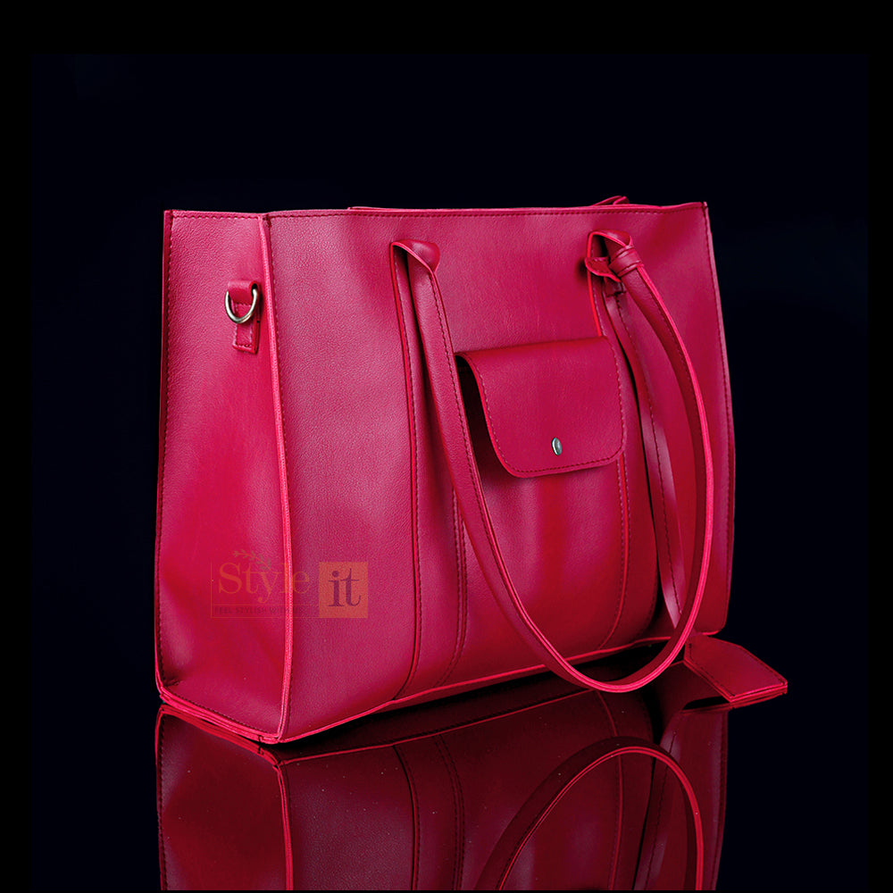 Triplet Maroon Tote Set