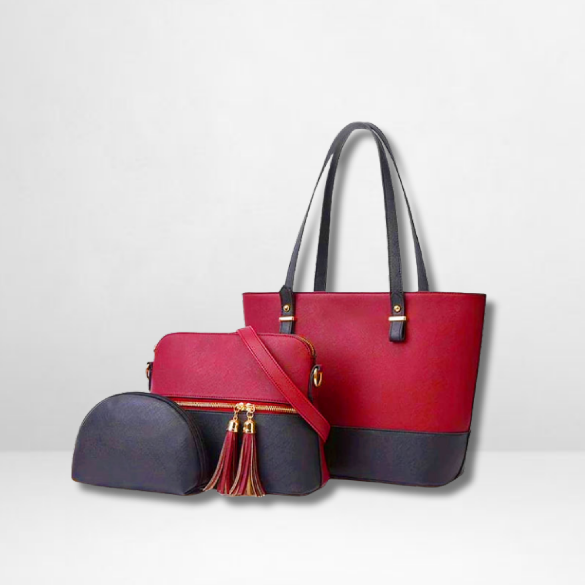 Carla Grey Black 3 Pcs Shoulder Bag