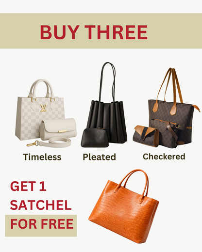 Deal 11 - Timeless + Pleated + Checkered Handbag