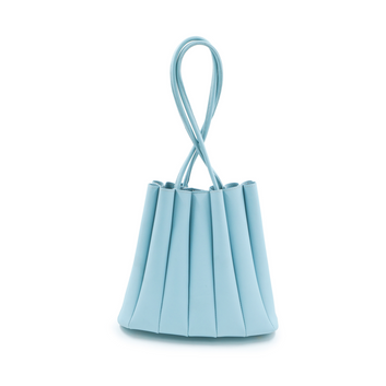 Pleated Tote Ice Blue