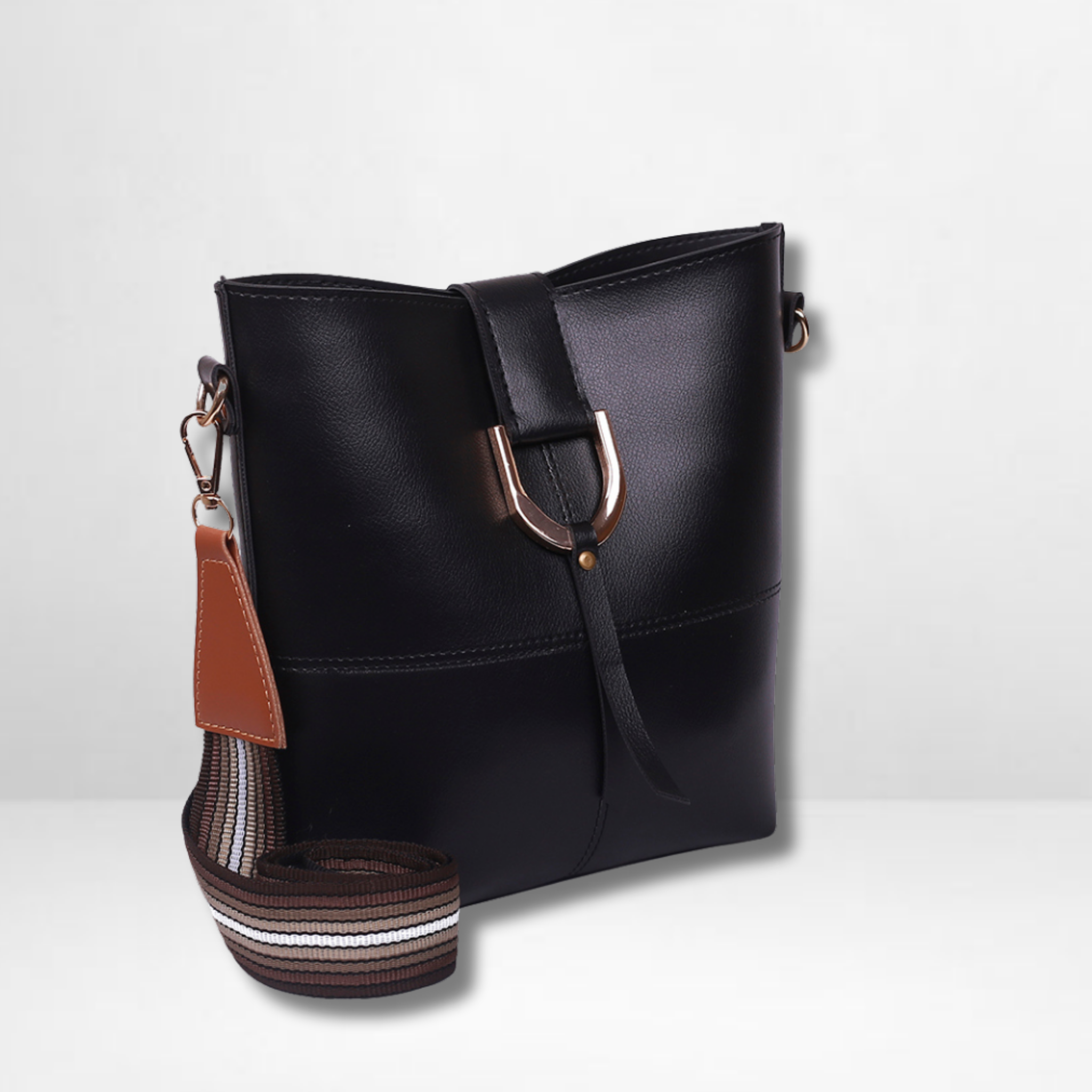 Simba Black Crossbody Bag
