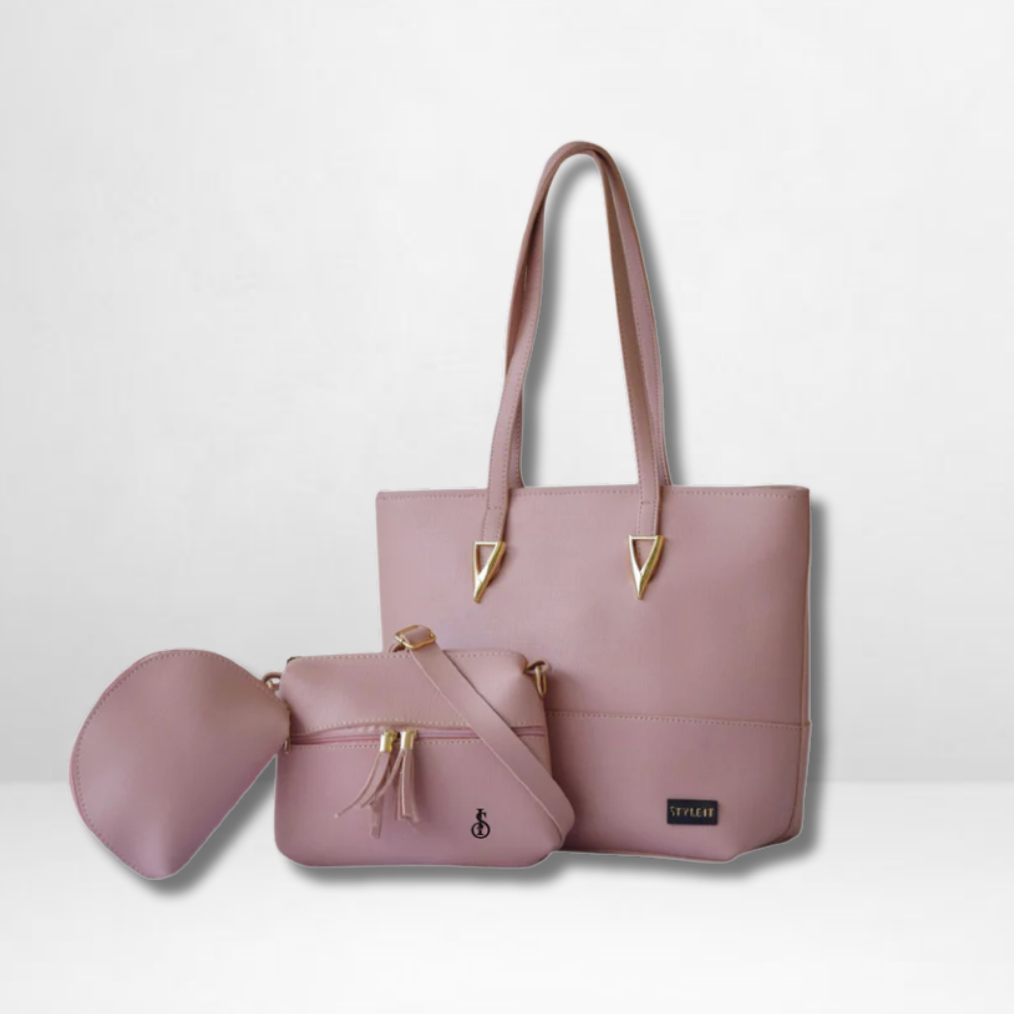 Carla Grey Black 3 Pcs Shoulder Bag