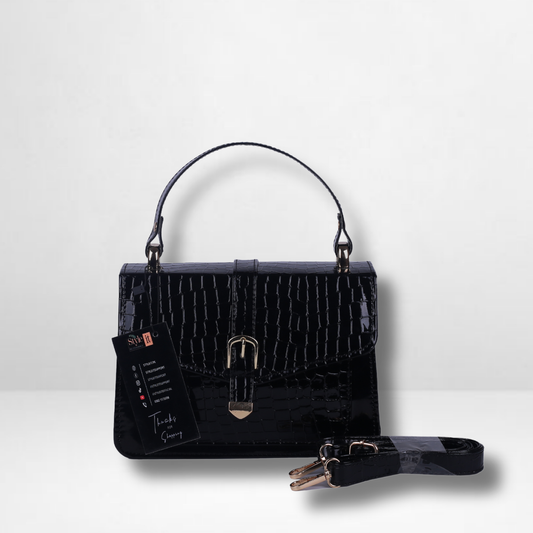 Puffer Black Crossbody Handbag