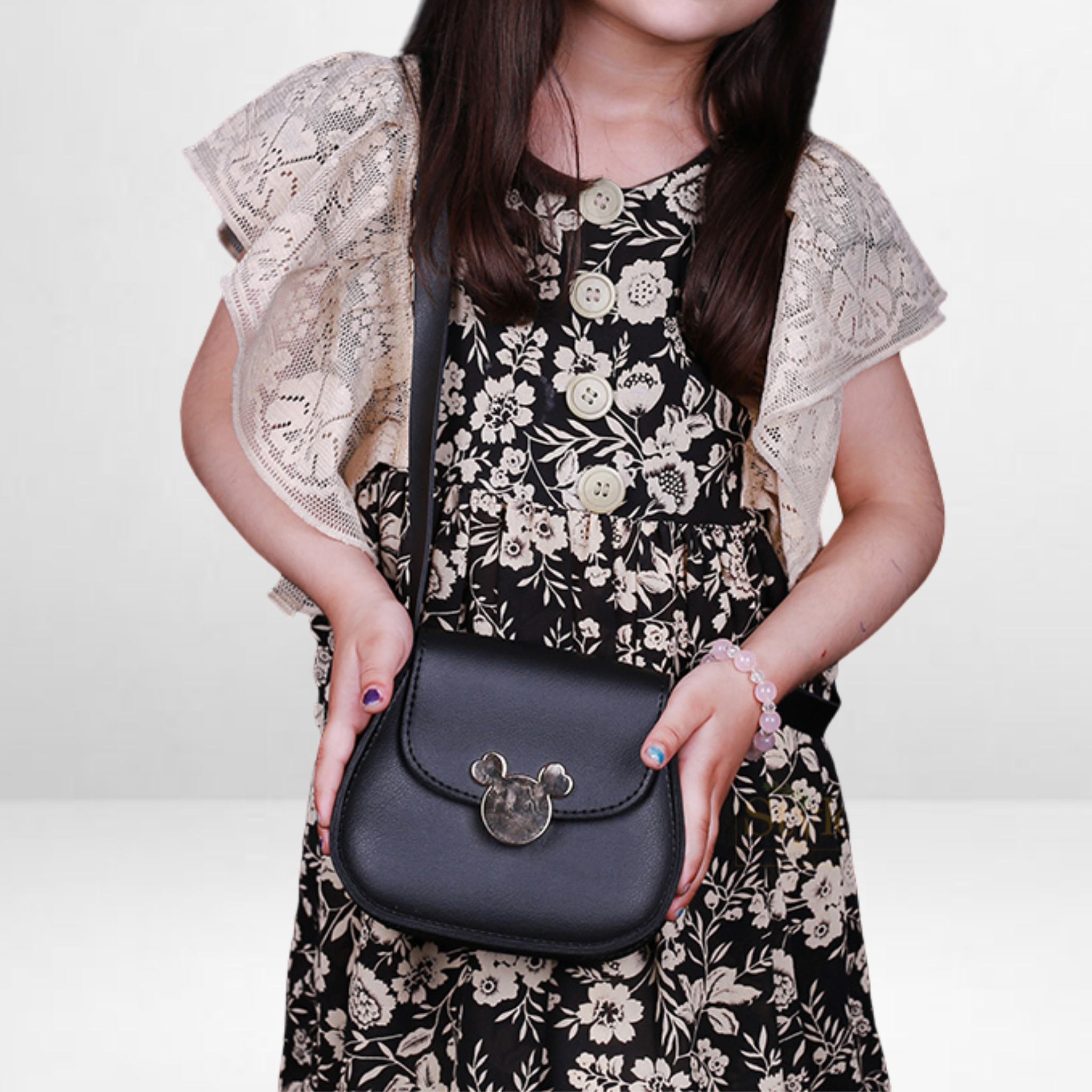 Micky Mouse Black Kids Crossbody Bag