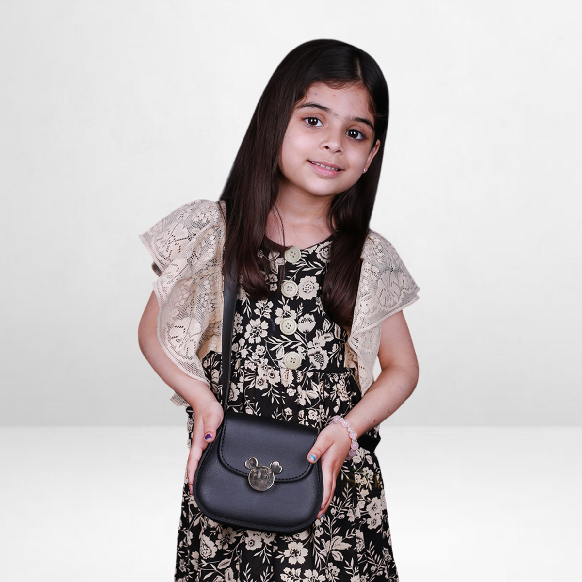 Micky Mouse Black Kids Crossbody Bag