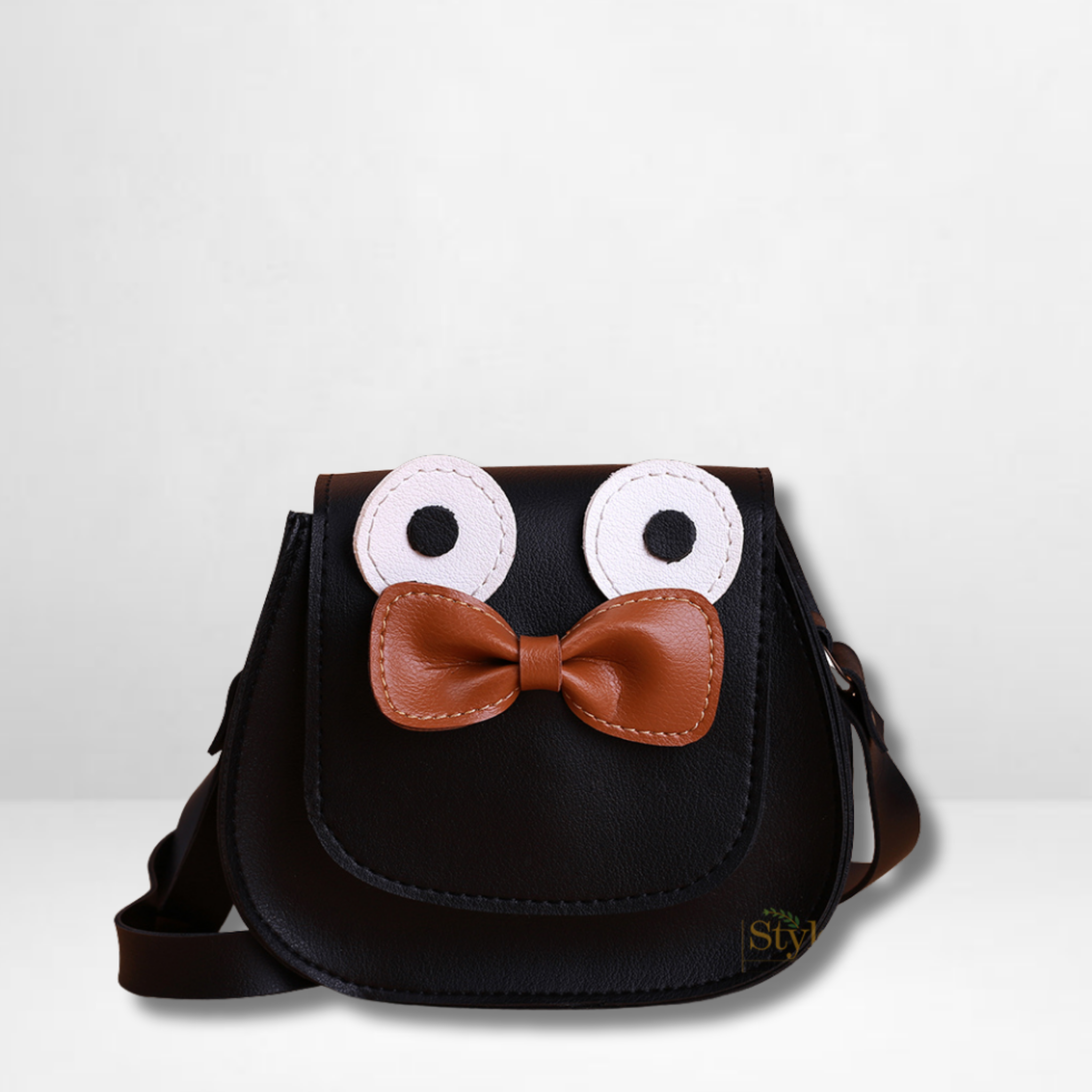 Kitty Black Kids Crossbody Bag