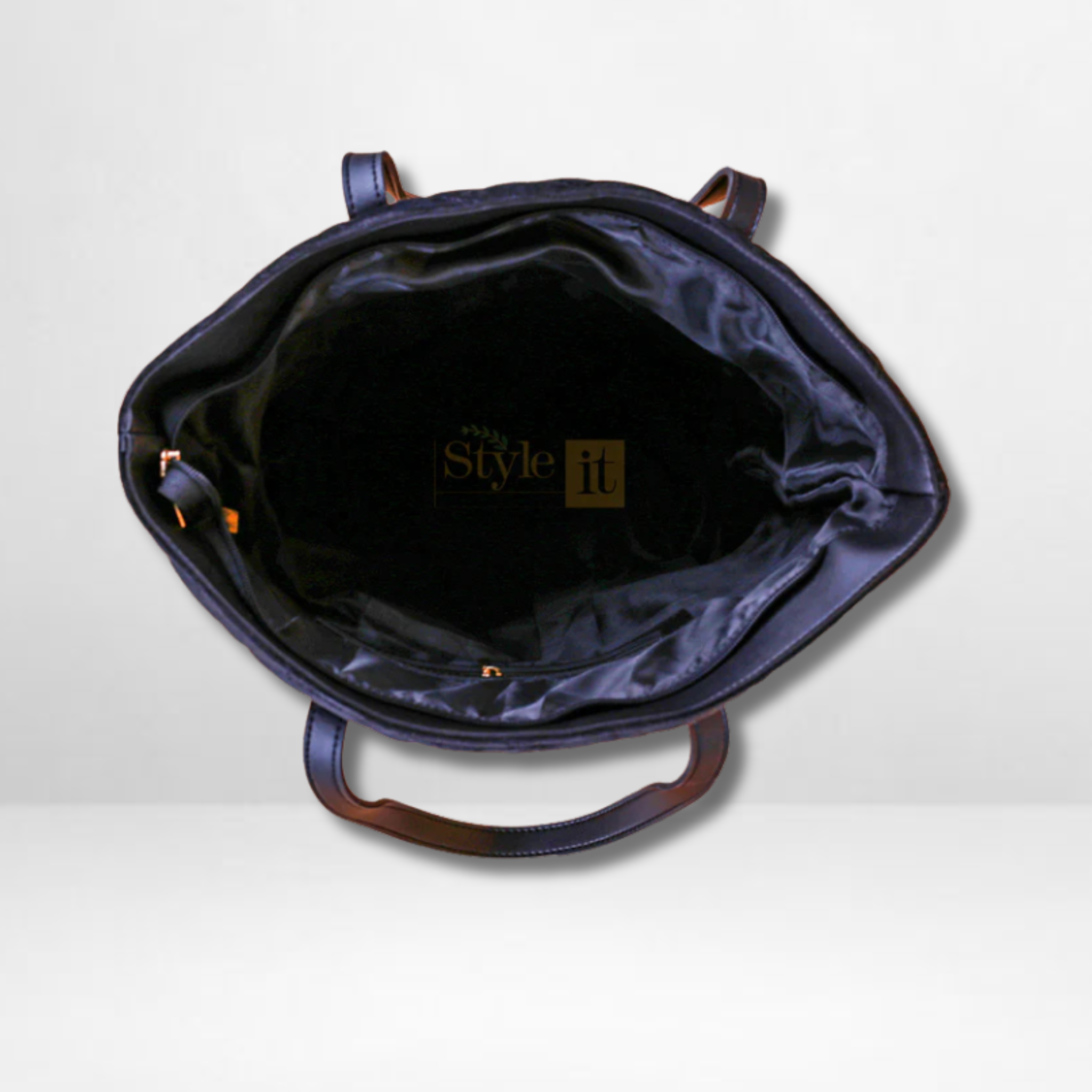 Soft Quilted Black Tote