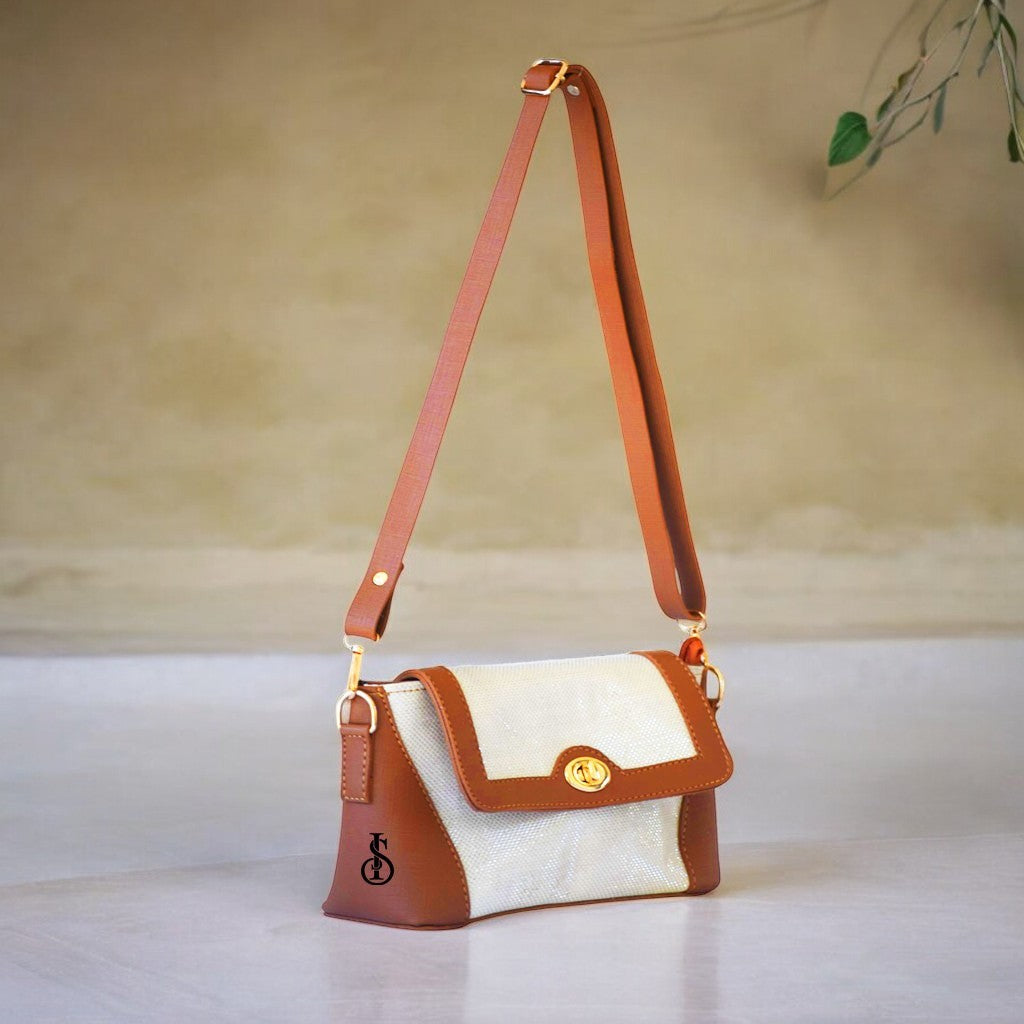 Mustard Brown Chamki Festive Shoulder Bag