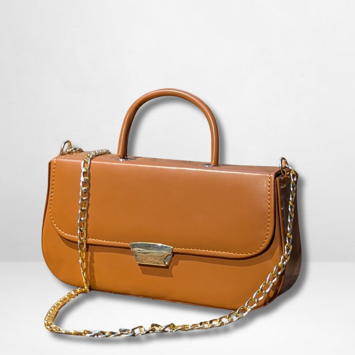 Aura Chain Brown Crossbody Bag