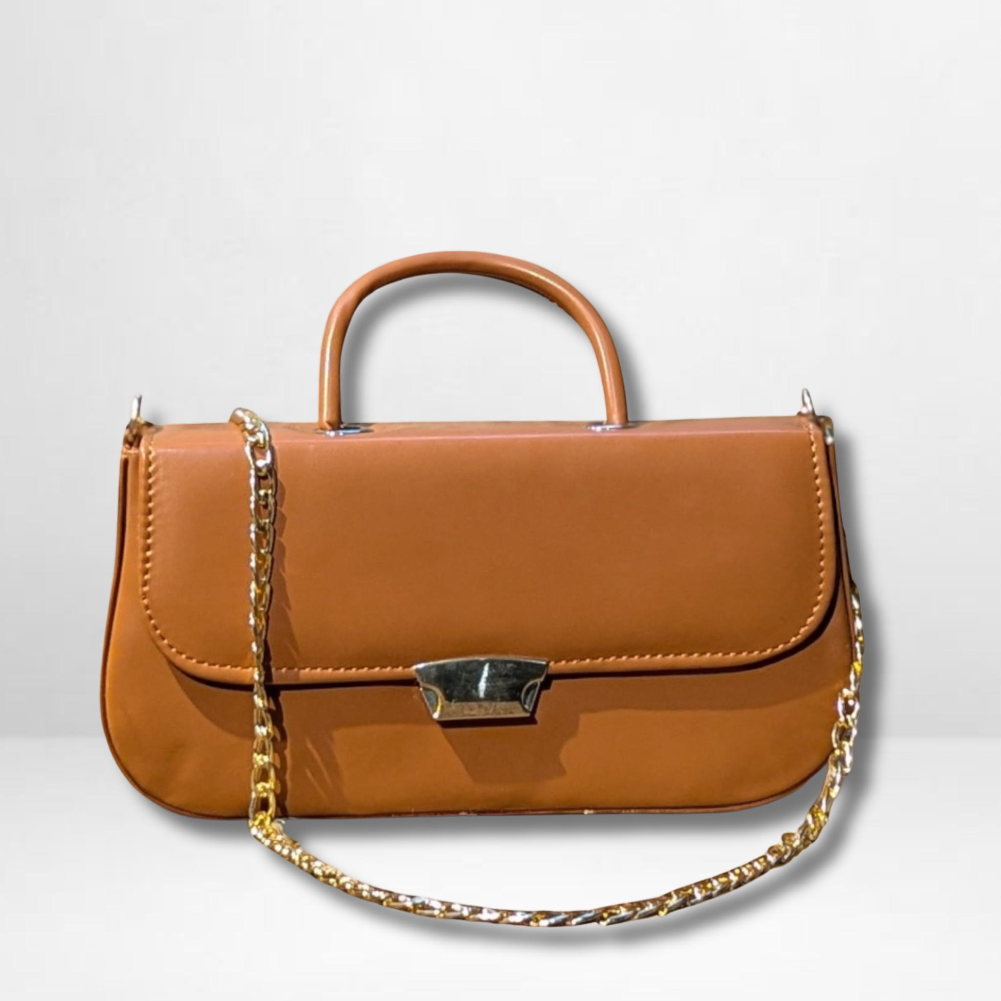 Aura Chain Brown Crossbody Bag