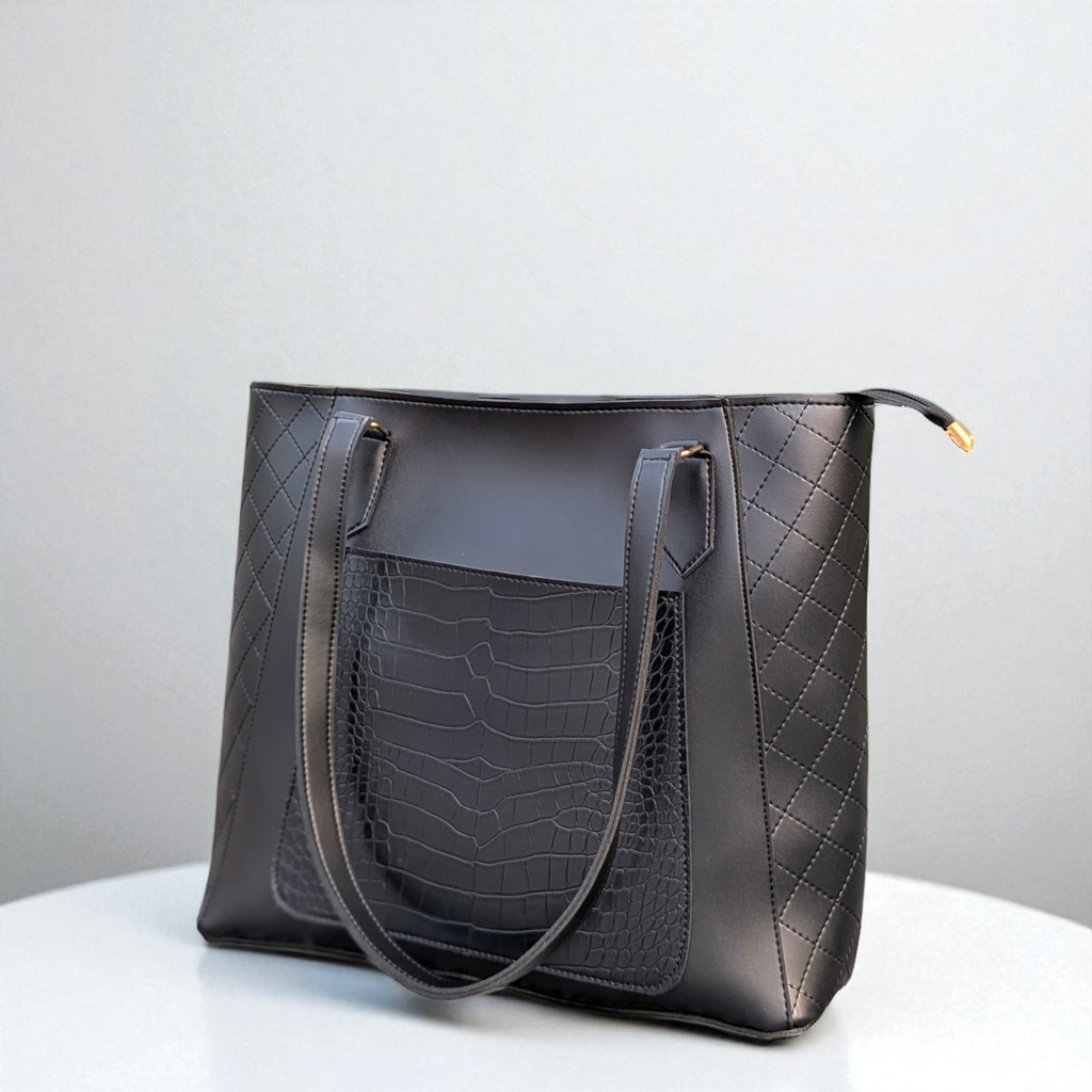 Luxe Elegance Black Tote