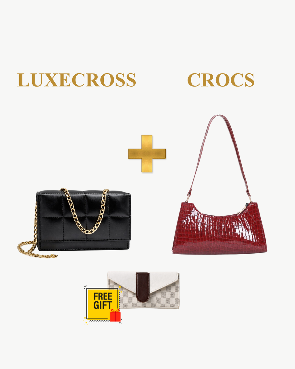 Deal 1 - Luxecross + Crocodile Shoulder Bag