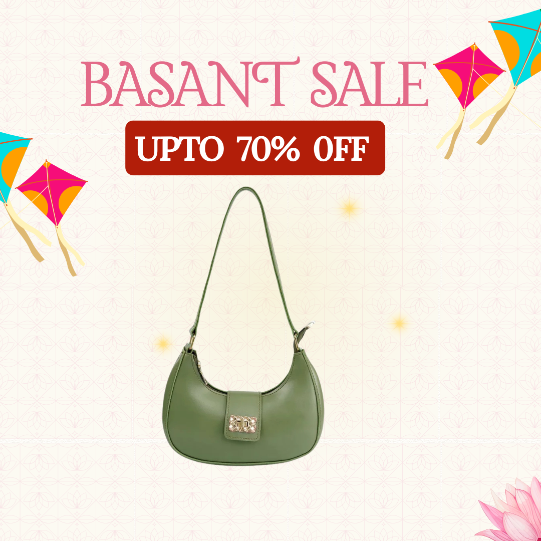 Sophia Lock Green Shoulder Bag