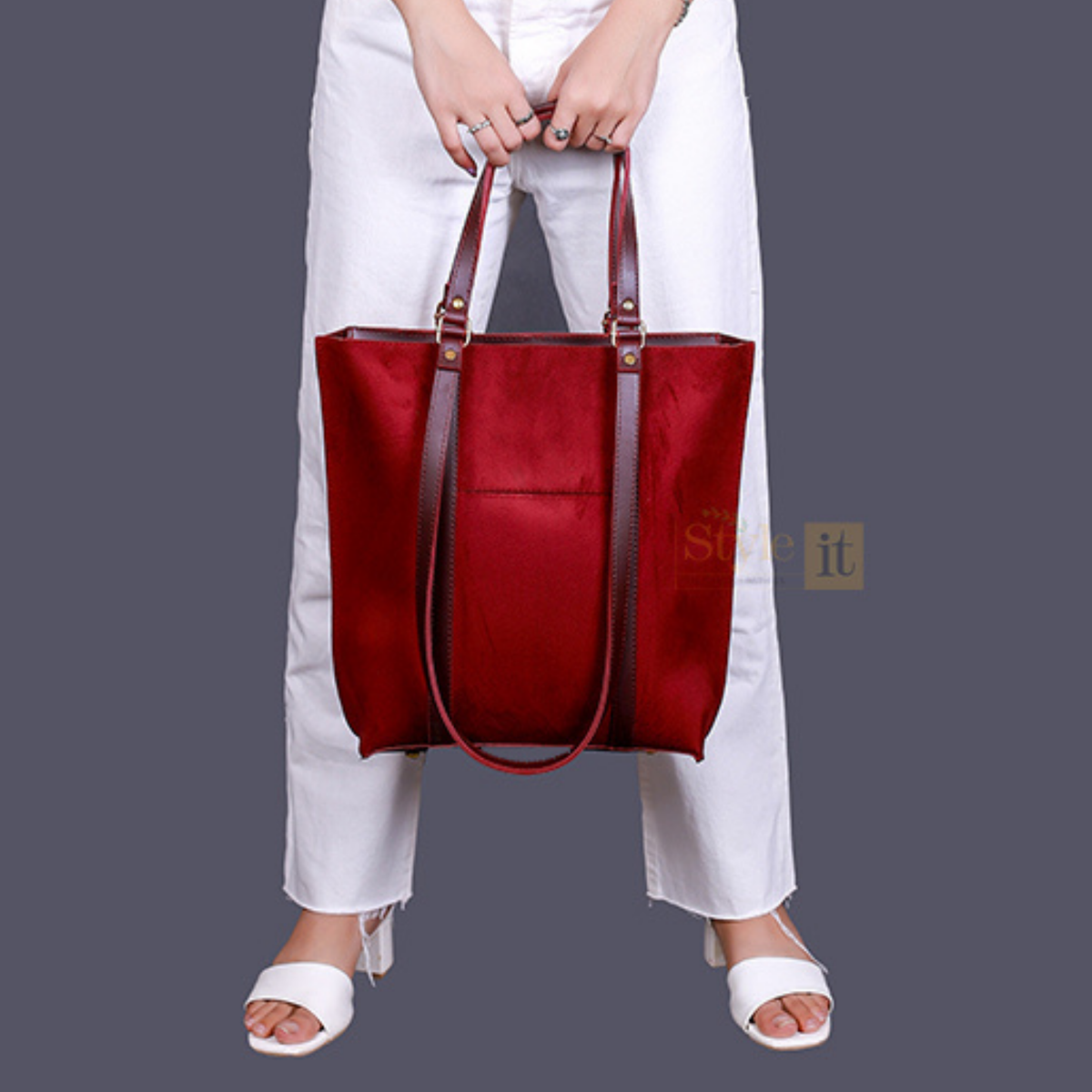 Commodious Maroon Tote