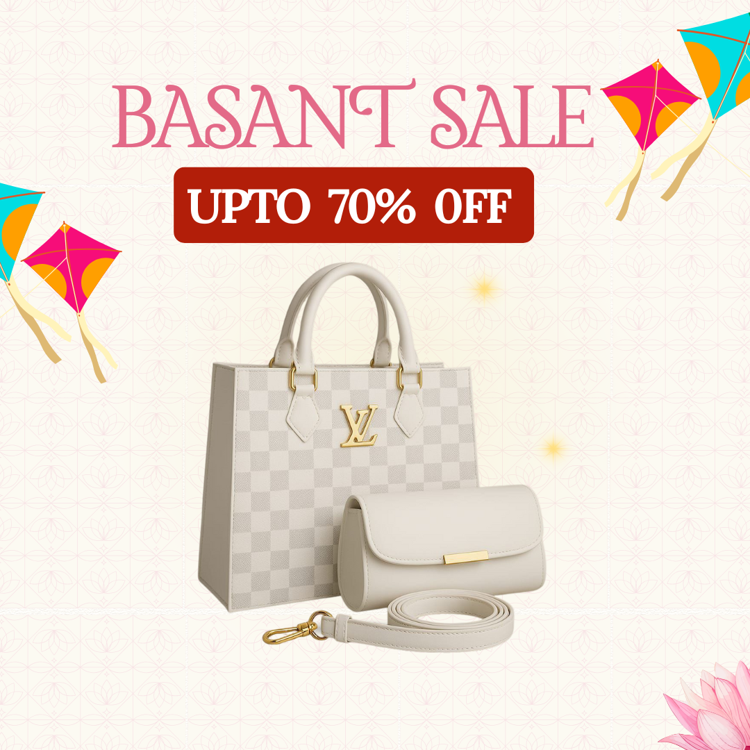 Timeless Check White Handbag