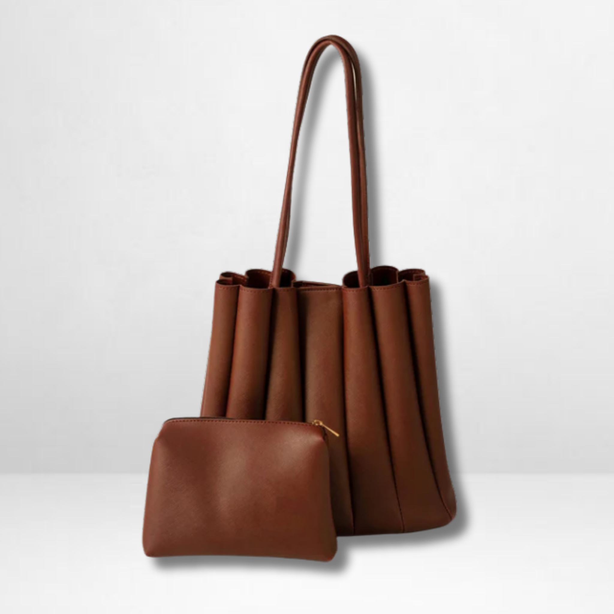 Pleated Black Tote