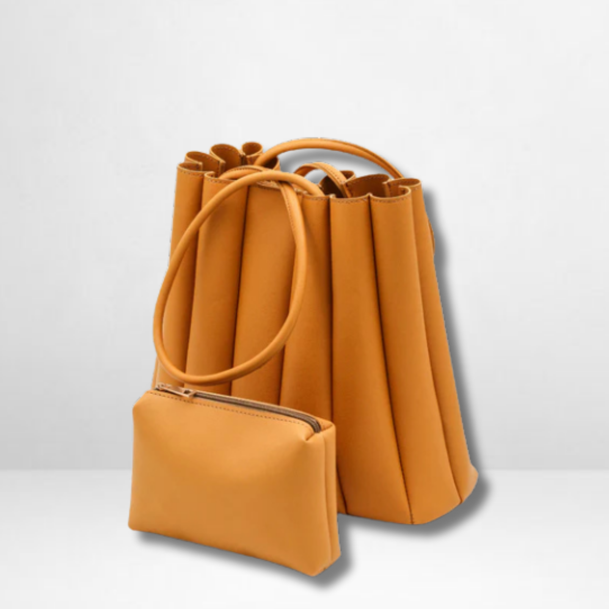 Pleated Black Tote