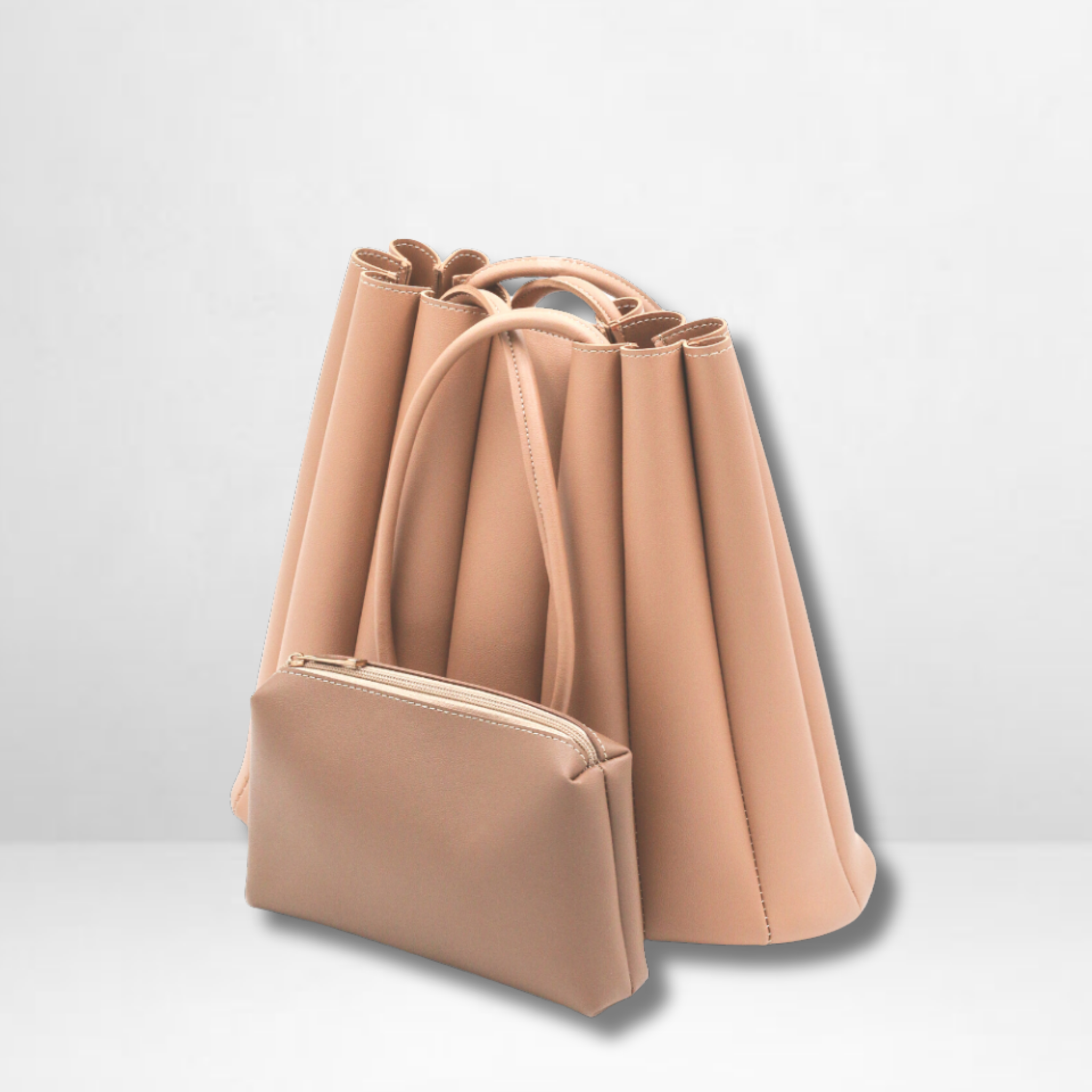 Pleated Black Tote