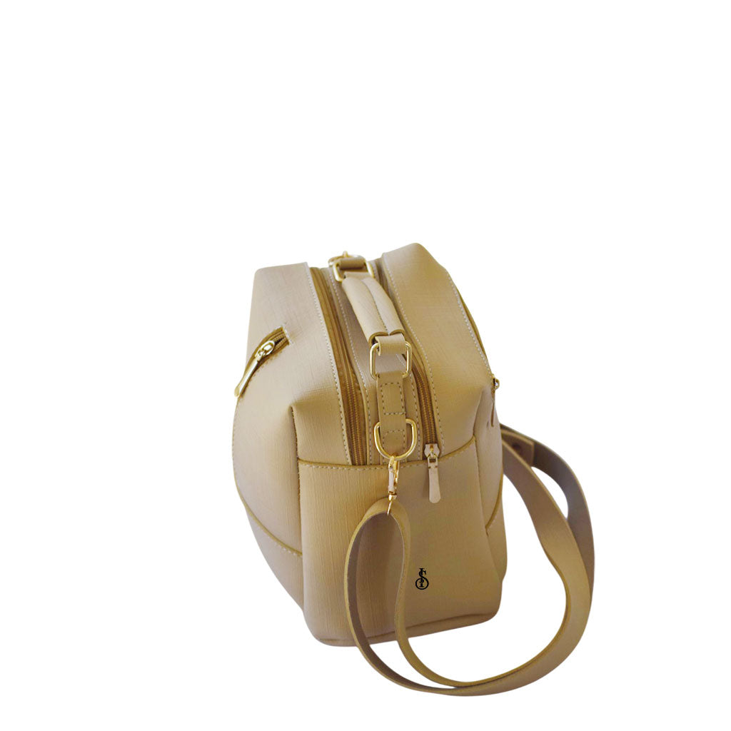 Skin Luxe Leather 4-Zip Bucket Bag