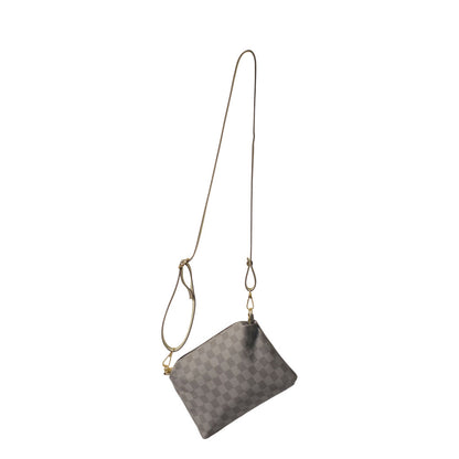 Grey & Black Checkered Tote