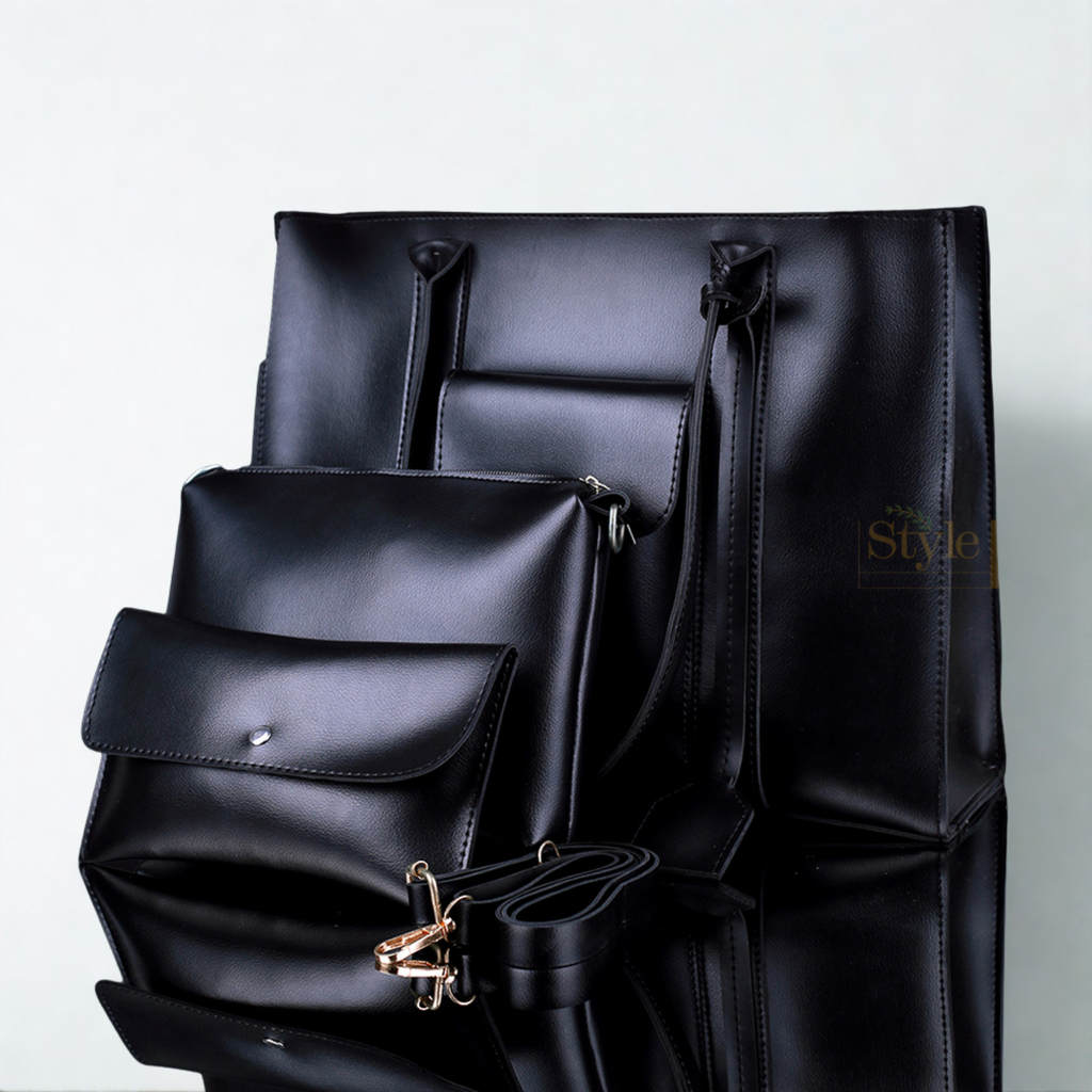 Triplet Black Tote Set