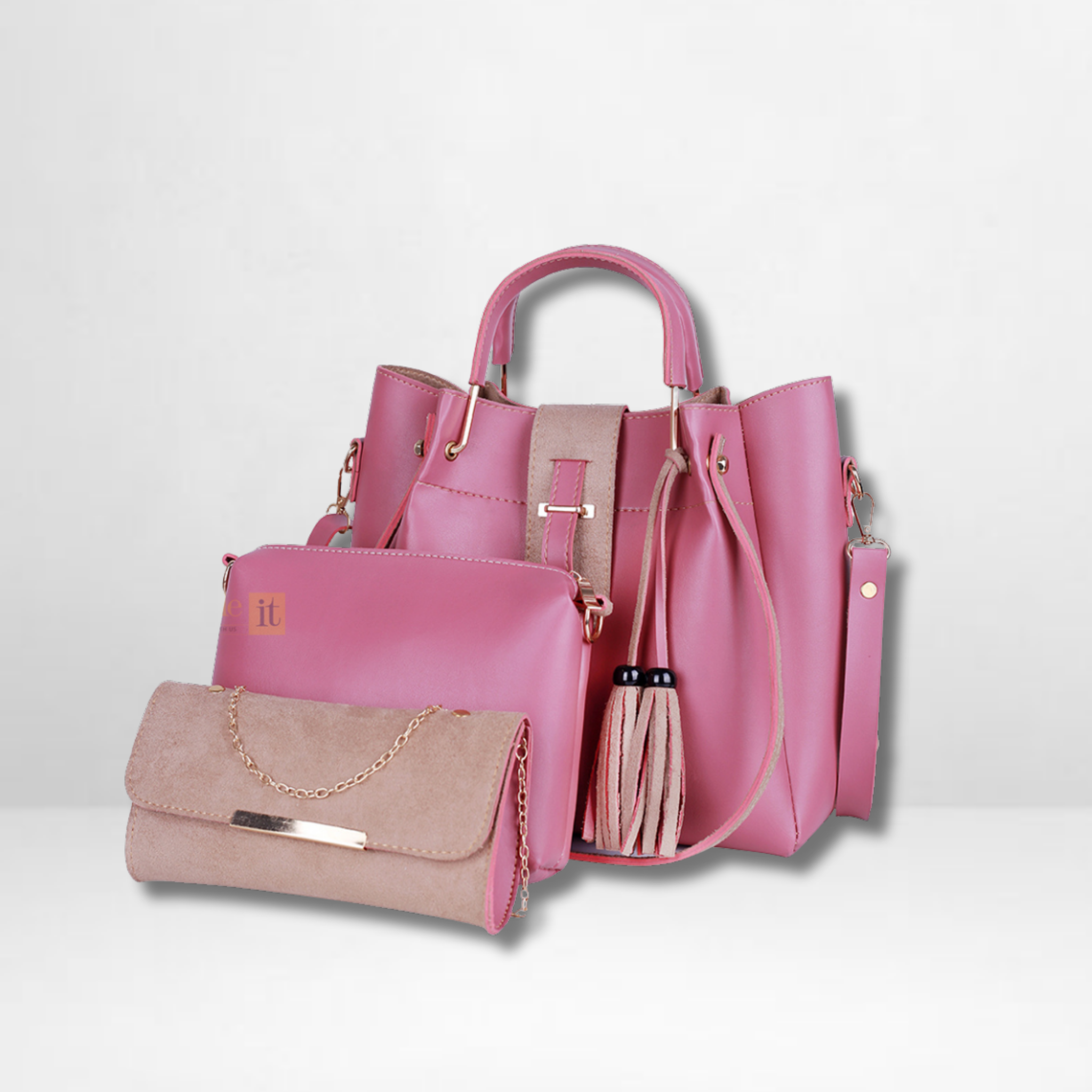 Scooby Cream 3 Pcs Handbag