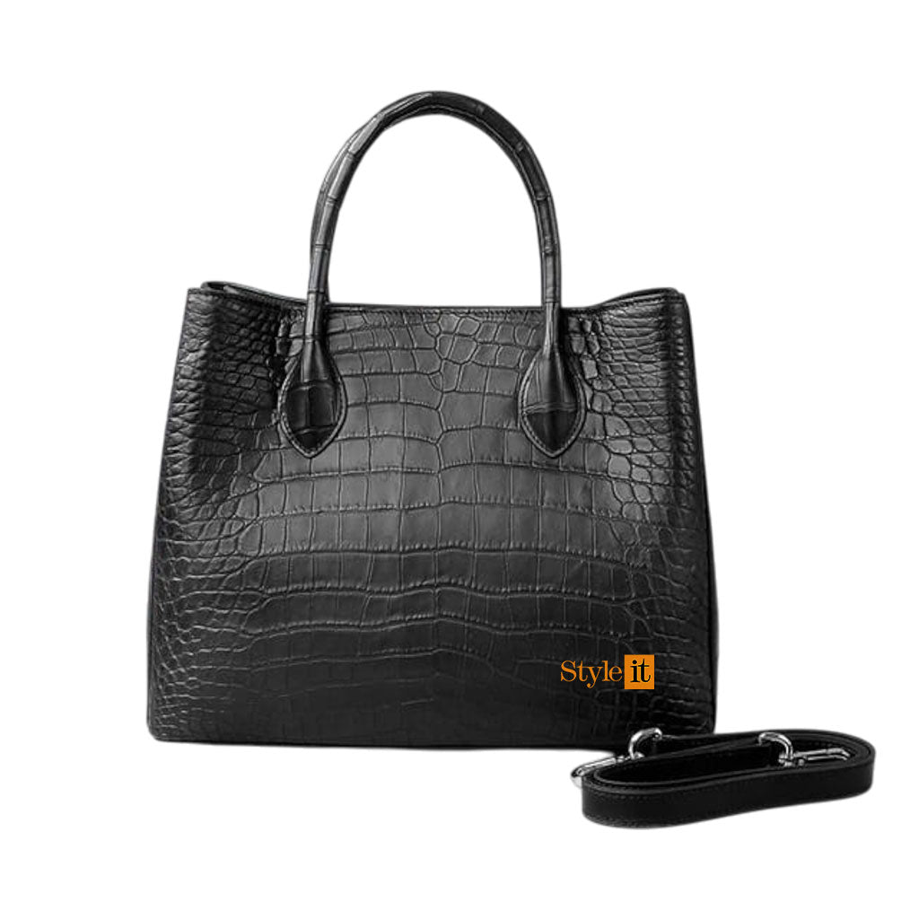 Black Satchel Handbag