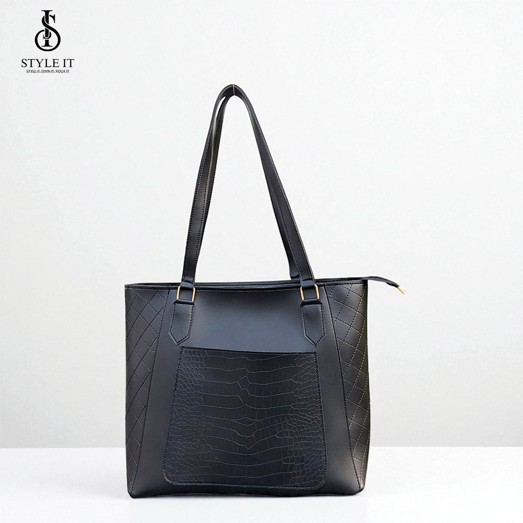 Luxe Elegance Black Tote