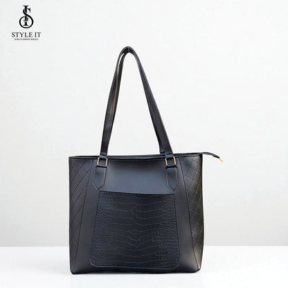 Luxe Elegance Black Tote