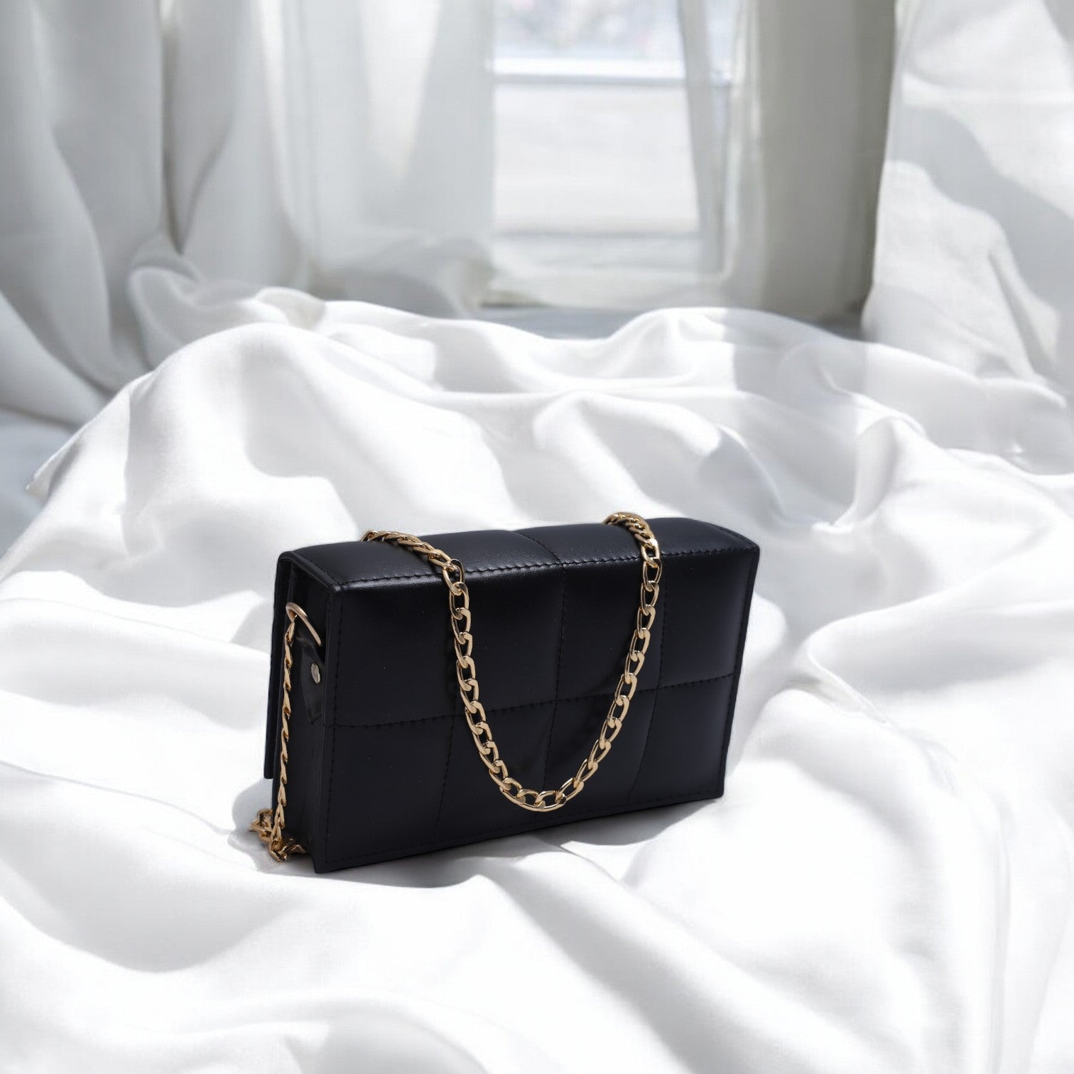 LuxeCross Black Crossbody Bag