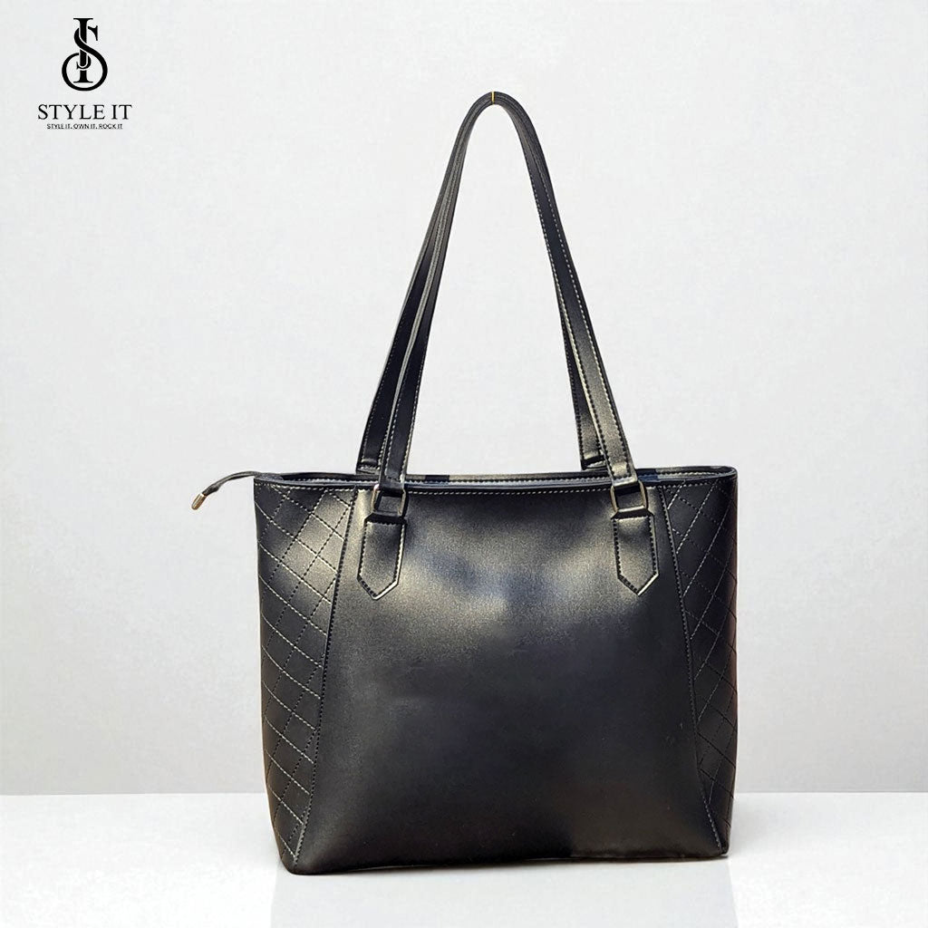 Luxe Elegance Black Tote Bag – Women’s Fashion Shoulder Bag
