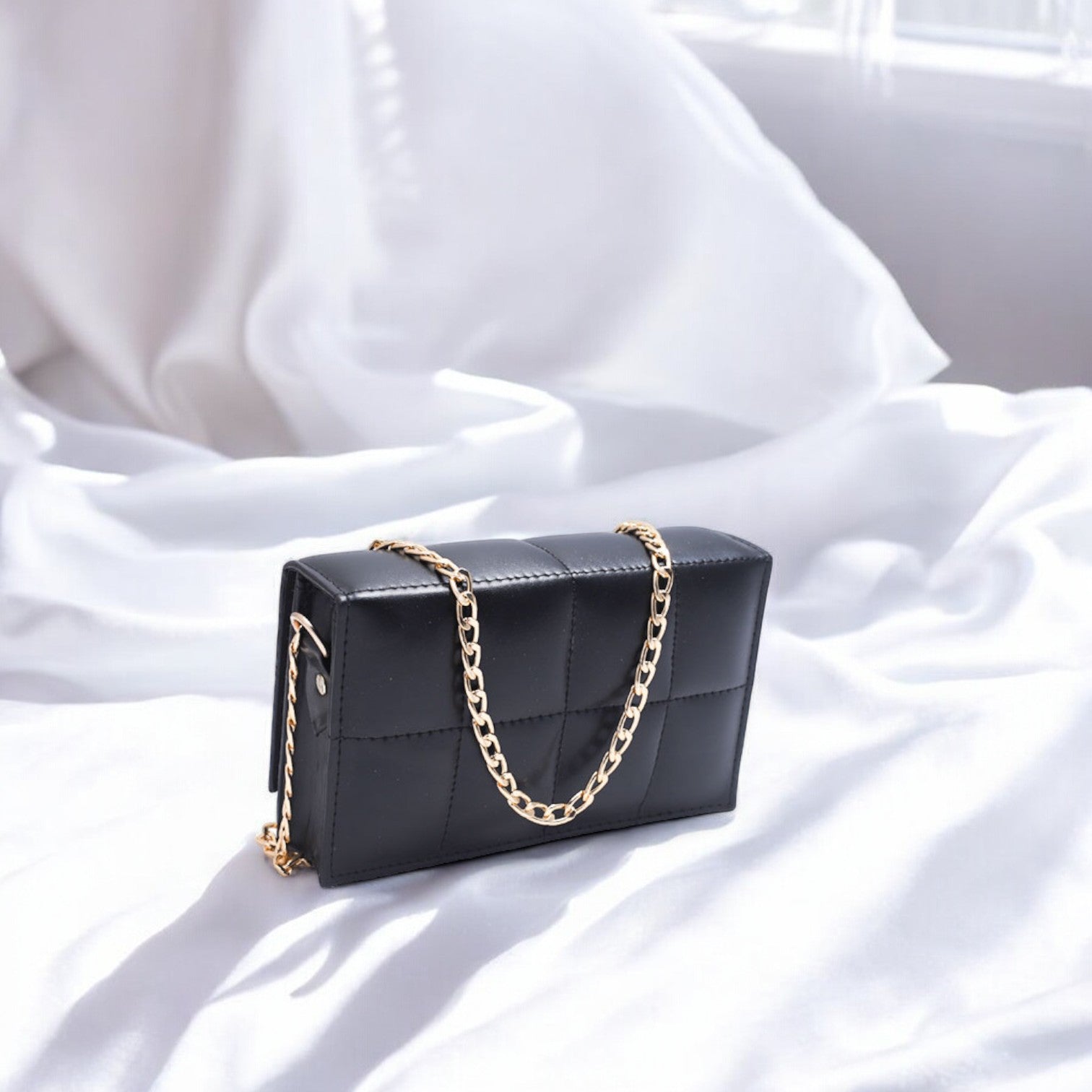LuxeCross Black Crossbody Bag