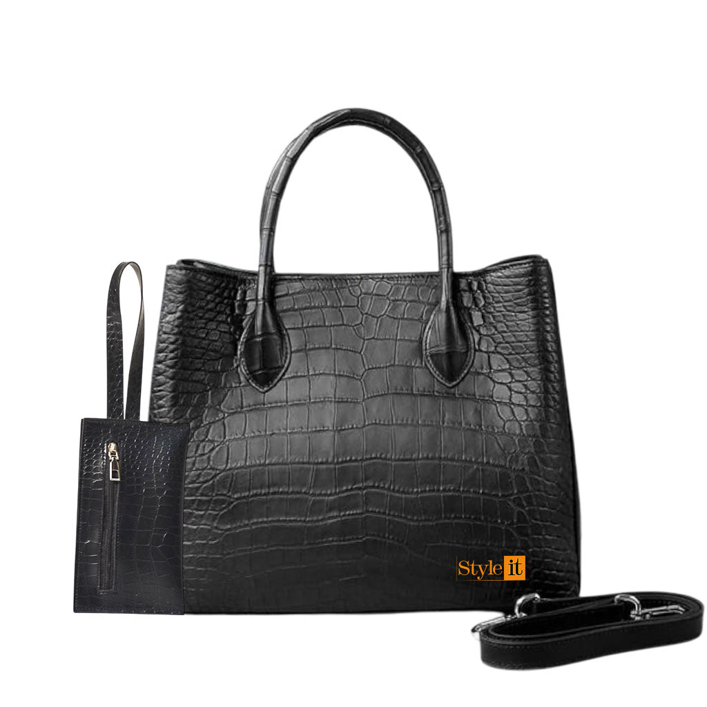 Black Satchel Handbag