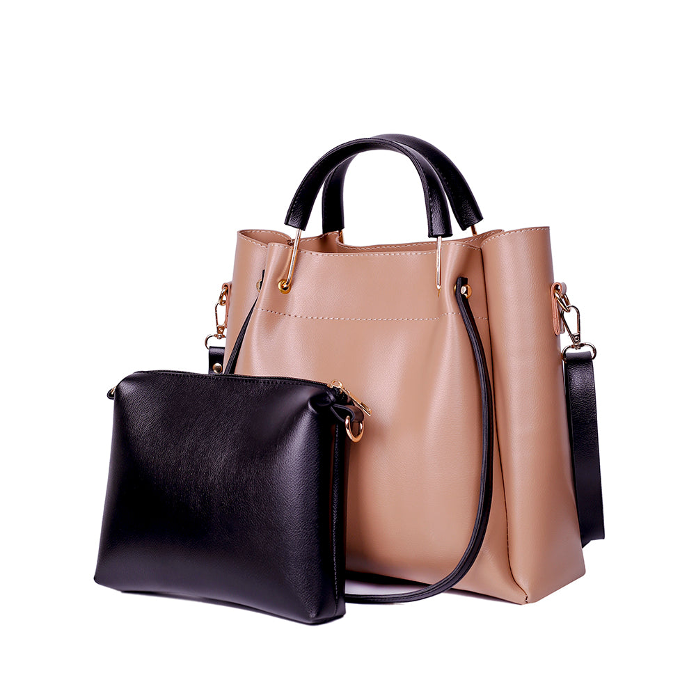 Lily Skin and Black 2 Pcs Handbag