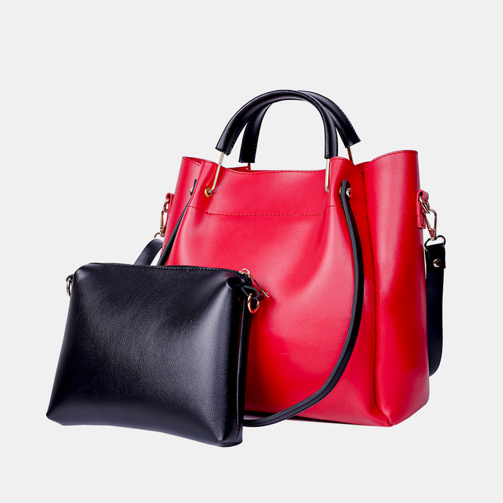 Lily Red and Black 2 Pcs Handbag