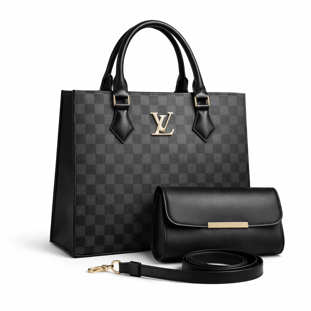 Timeless Check Black Handbag