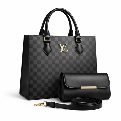 Timeless Check Black Handbag