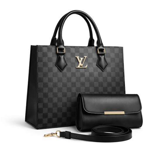 Timeless Check Black Handbag
