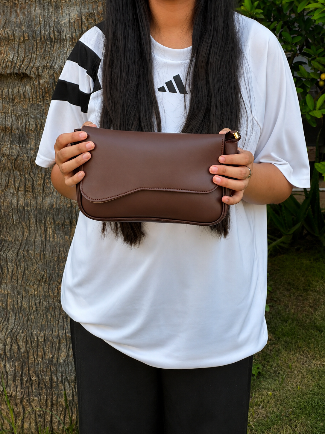 Grace Arc Chocolate Brown Shoulder Bag