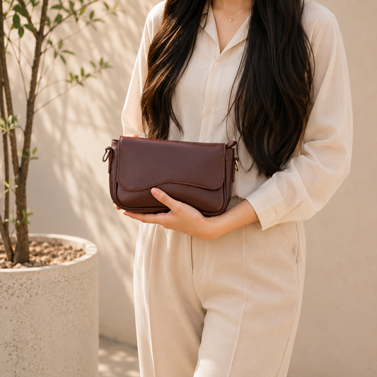 Grace Arc Chocolate Brown Shoulder Bag