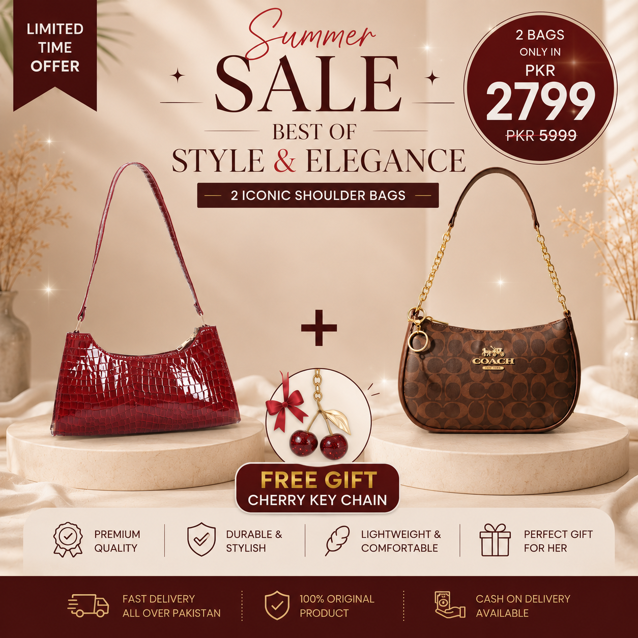 Deal 15 Caoch Bag and Croc Bag