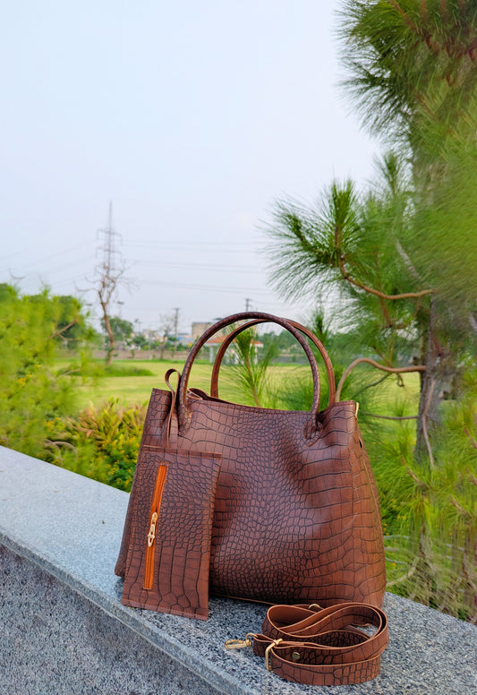 Chocho Brown Satchel Handbag