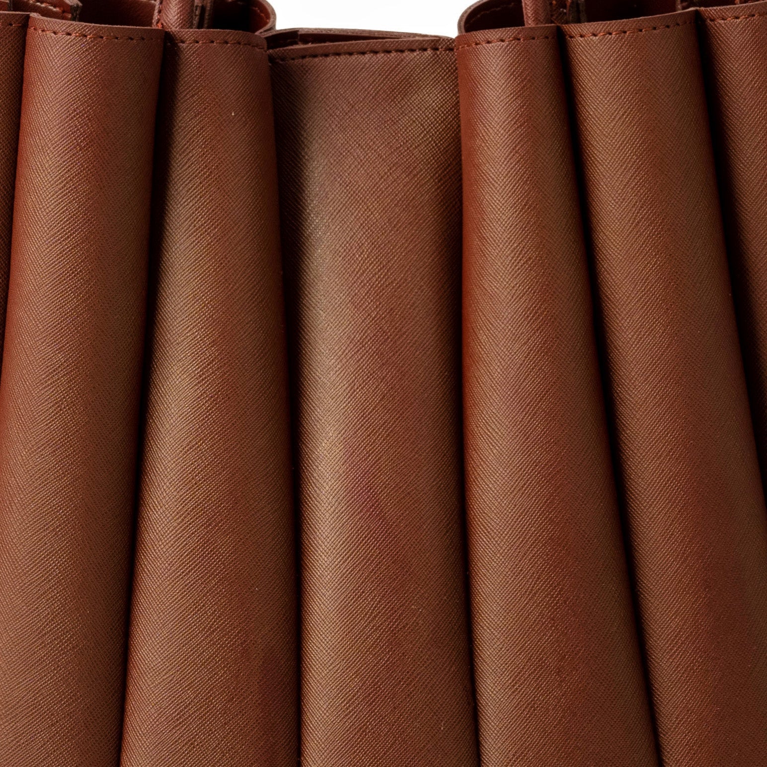 Pleated Brown Tote