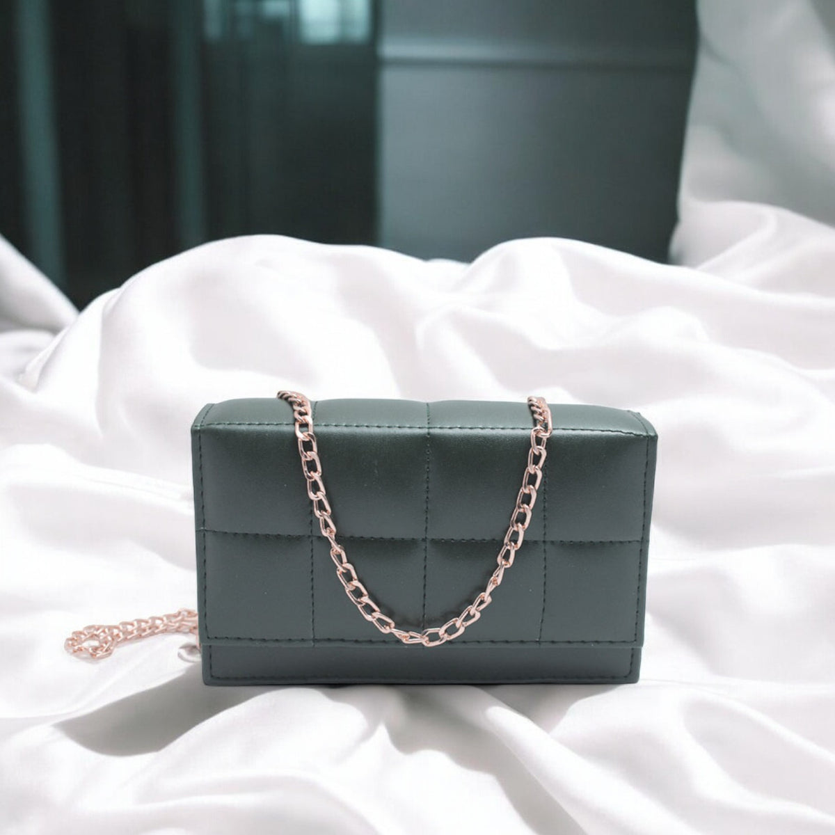 LuxeCross Bottle Green Crossbody Bag