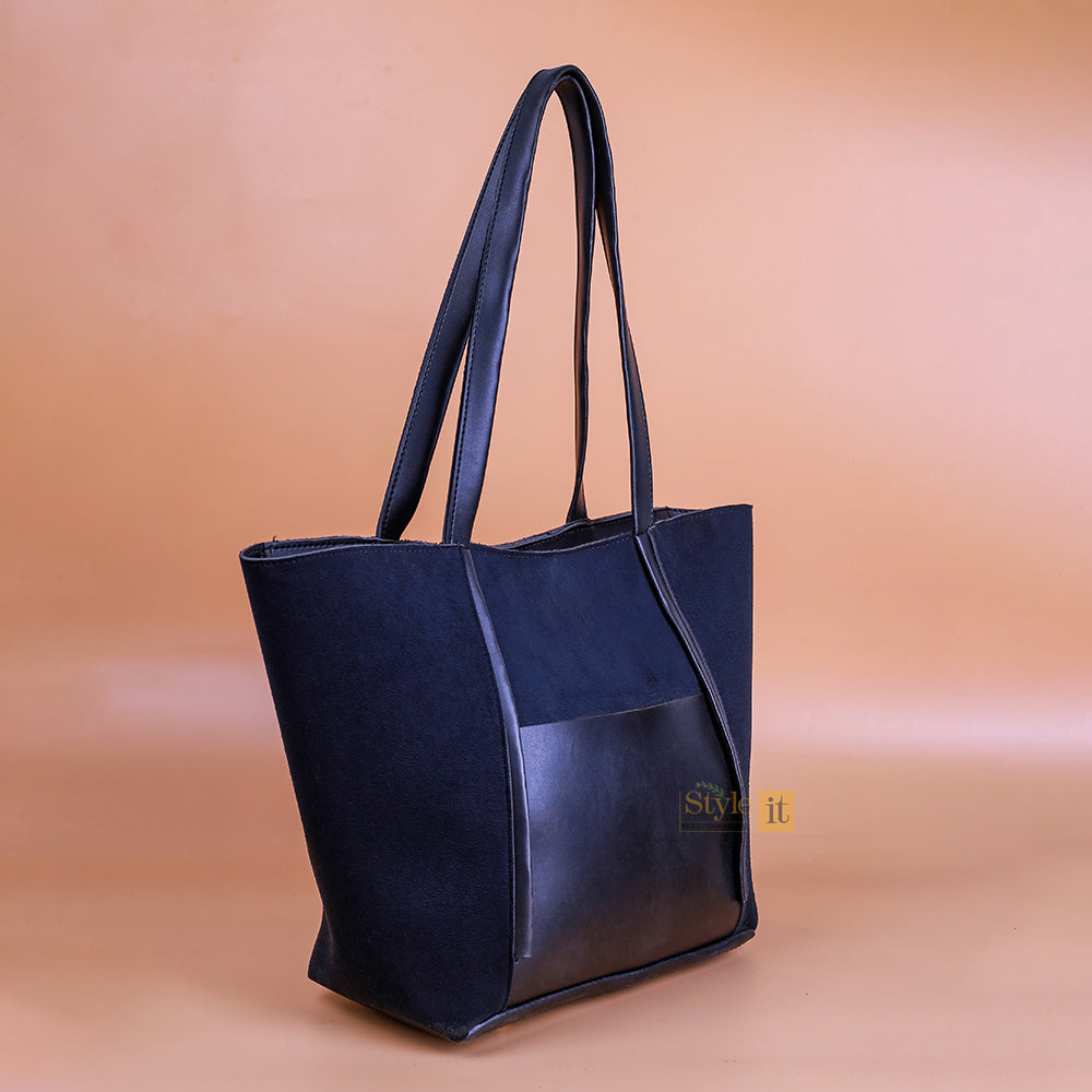 Comely Black Tote Bag