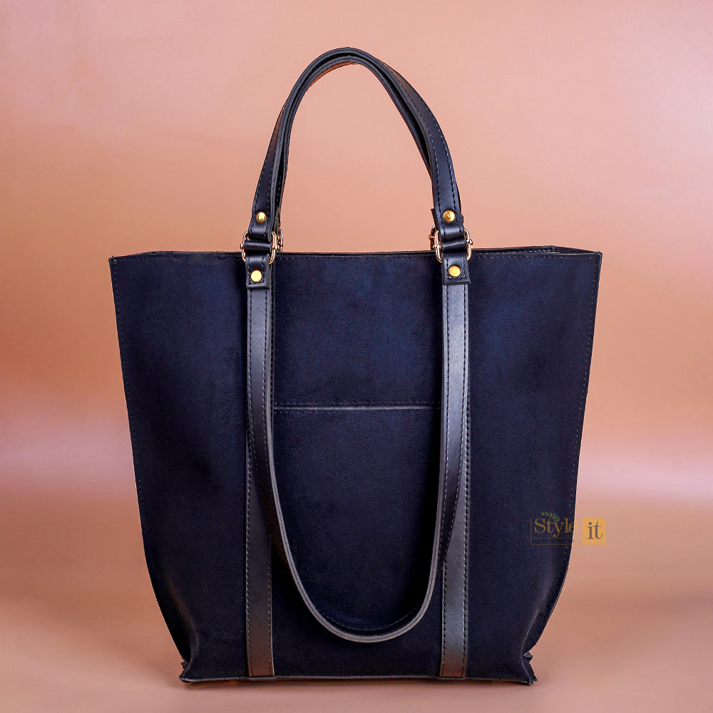 Commodious Black Tote Bag