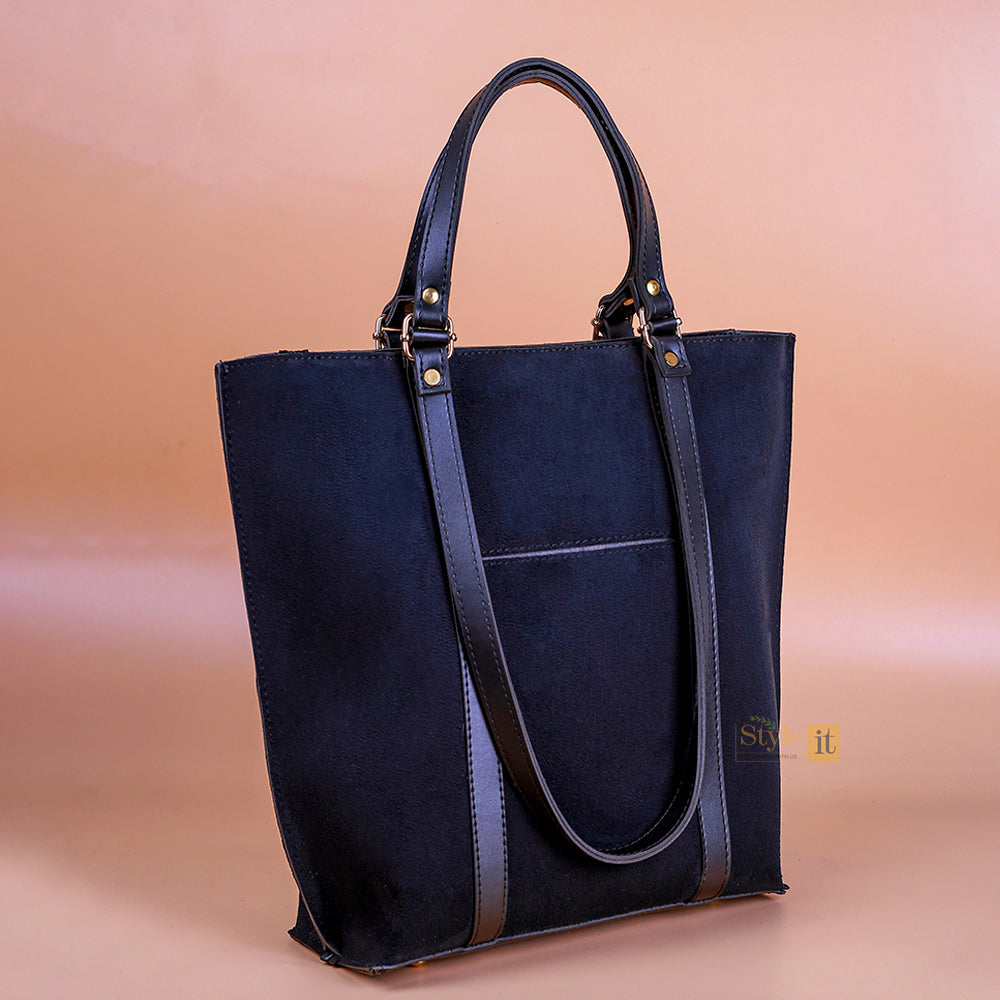 Commodious Black Tote Bag